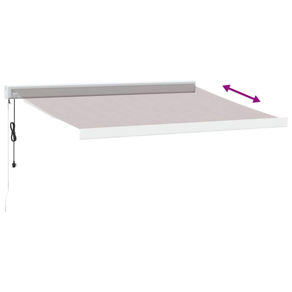 Toldo retrátil automático 350x250 cm castanho - Image 4