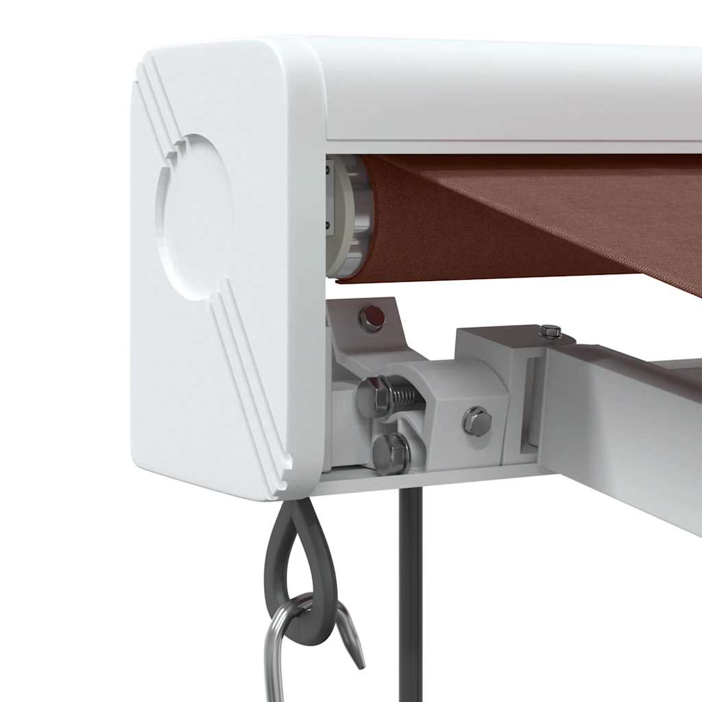 Toldo retrátil automático 350x250 cm castanho - Image 5