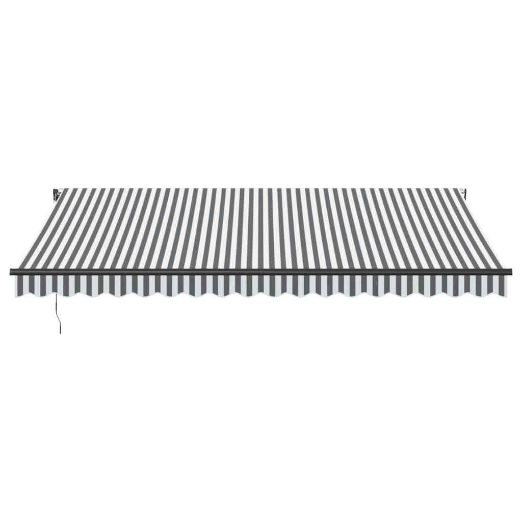 Toldo retrátil automático 450x350 cm antracite e branco - Image 2