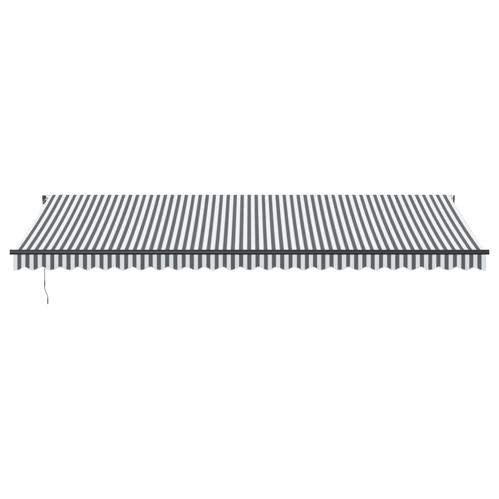 Toldo retrátil automático 600x350 cm antracite e branco - Image 3