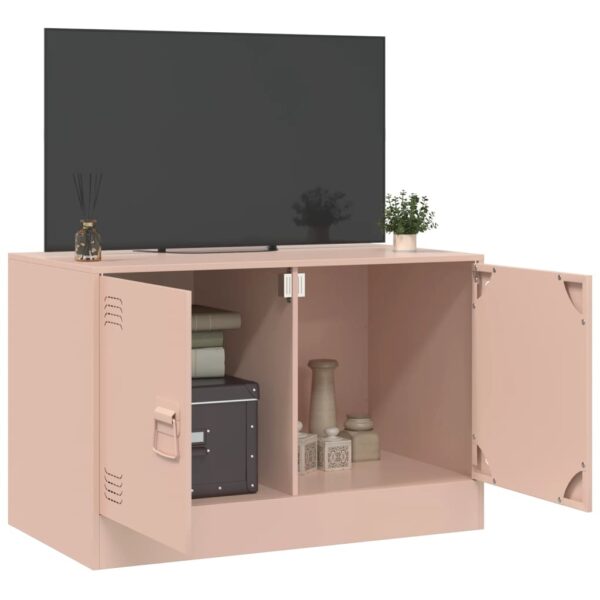 Móvel de TV 67x39x44 cm aço rosa - Image 2