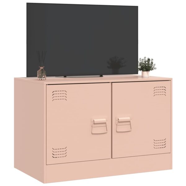 Móvel de TV 67x39x44 cm aço rosa - Image 3