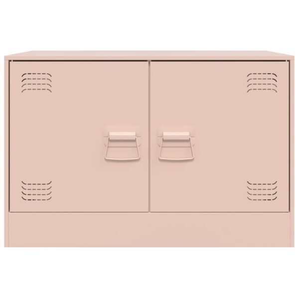 Móvel de TV 67x39x44 cm aço rosa - Image 4