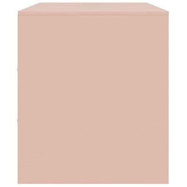Móvel de TV 67x39x44 cm aço rosa - Image 6