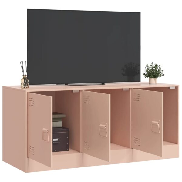 Móvel de TV 99x39x44 aço rosa - Image 3