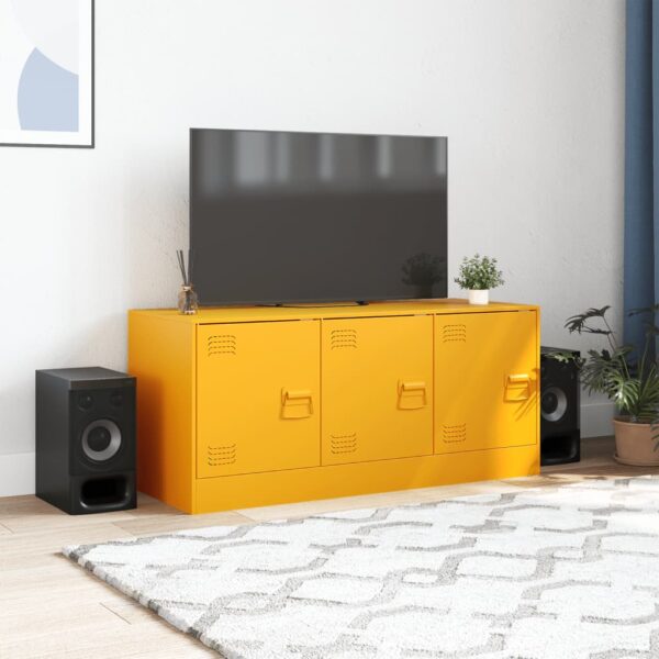 Móvel de TV 99x39x44 cm aço amarelo mostarda - Image 2