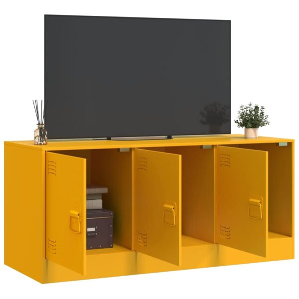 Móvel de TV 99x39x44 cm aço amarelo mostarda - Image 3