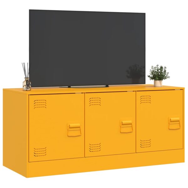 Móvel de TV 99x39x44 cm aço amarelo mostarda - Image 4