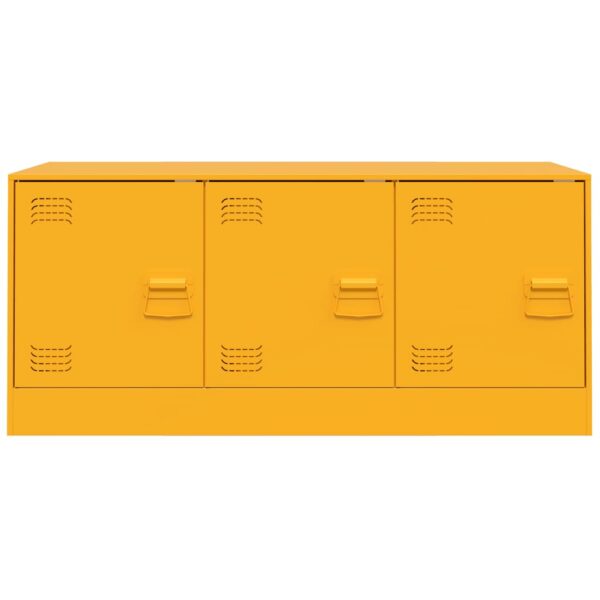 Móvel de TV 99x39x44 cm aço amarelo mostarda - Image 5