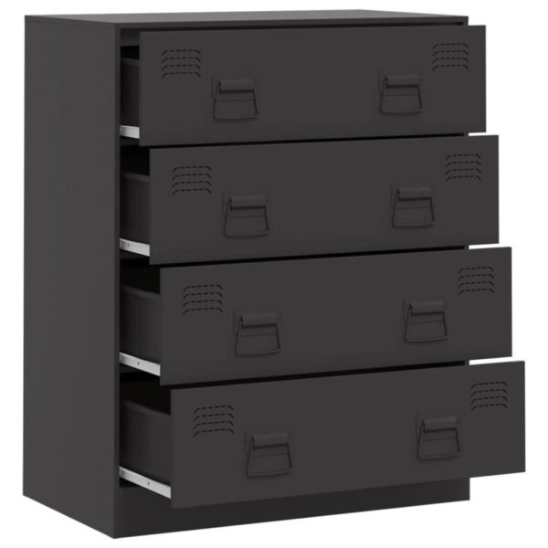 Aparador 67x39x83 cm aço preto - Image 6