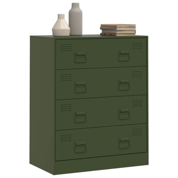 Aparador 67x39x83 cm aço verde azeitona - Image 3