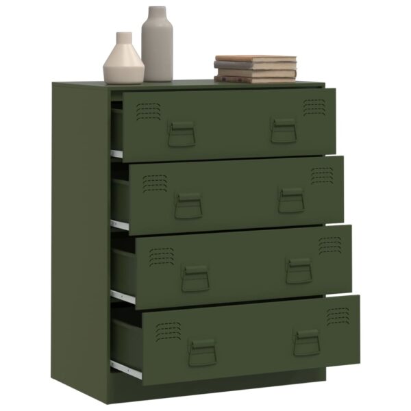 Aparador 67x39x83 cm aço verde azeitona - Image 4