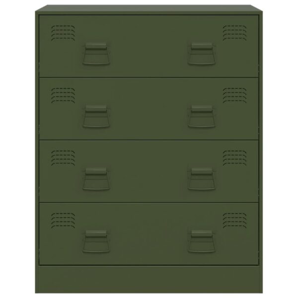 Aparador 67x39x83 cm aço verde azeitona - Image 5