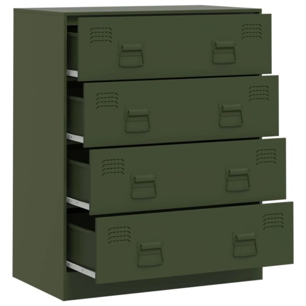 Aparador 67x39x83 cm aço verde azeitona - Image 6