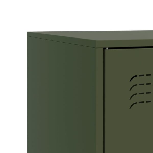 Aparador 67x39x83 cm aço verde azeitona - Image 9