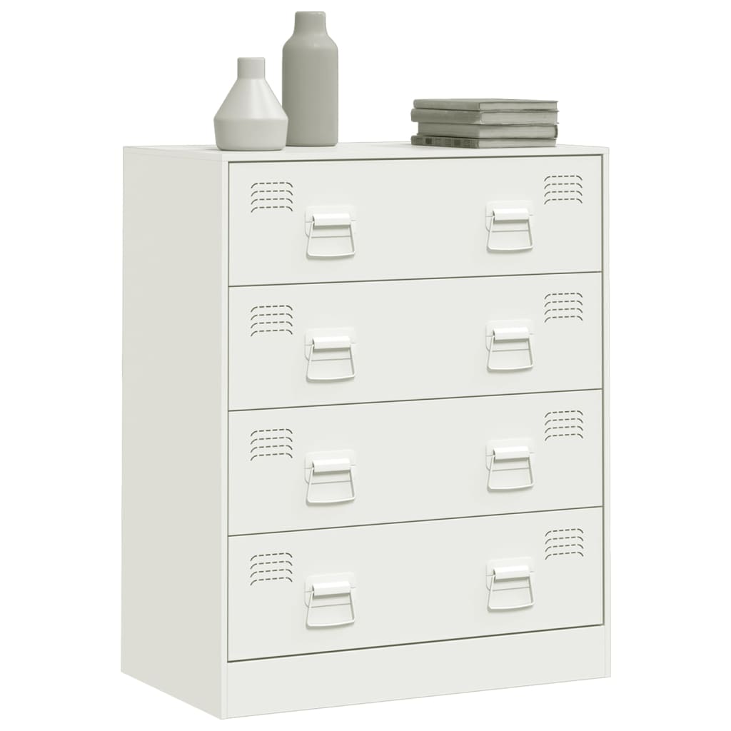 Aparador 67x39x83 cm aço branco - Image 3