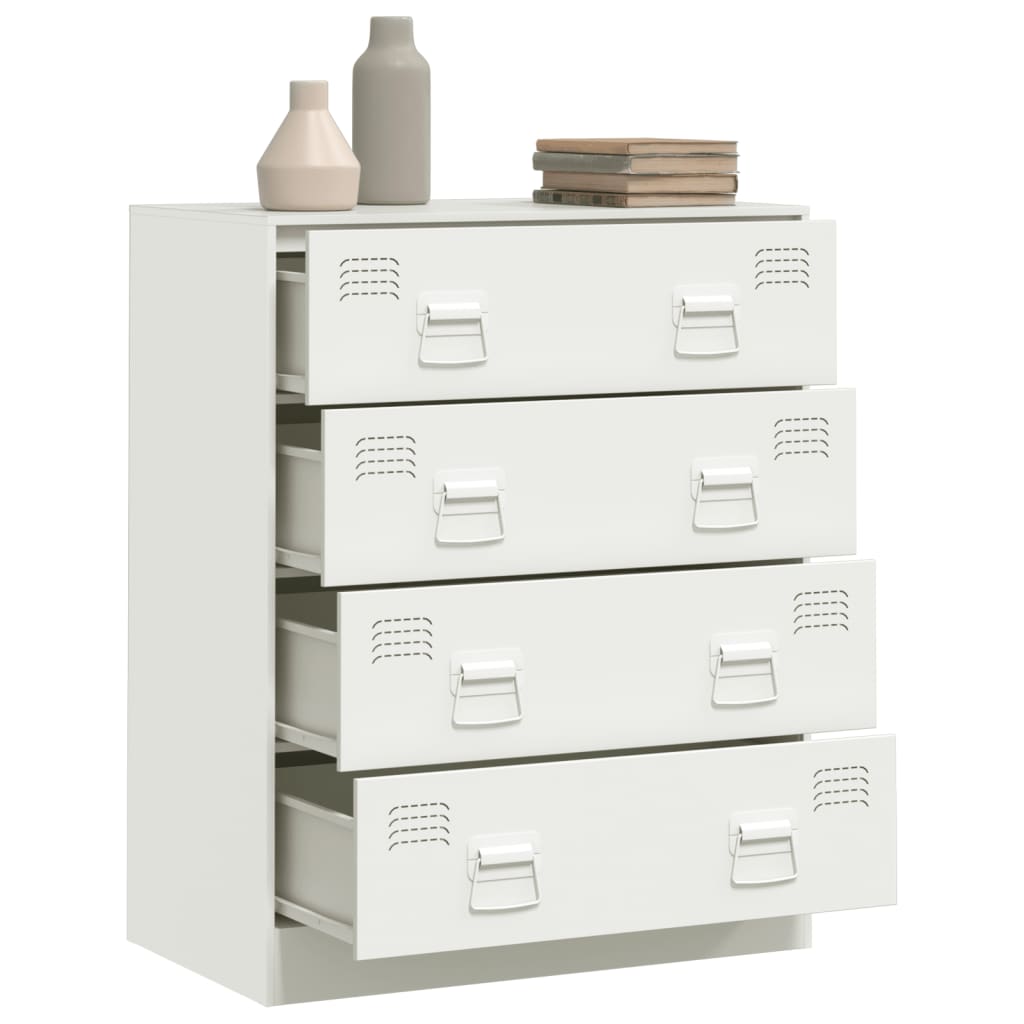 Aparador 67x39x83 cm aço branco - Image 4