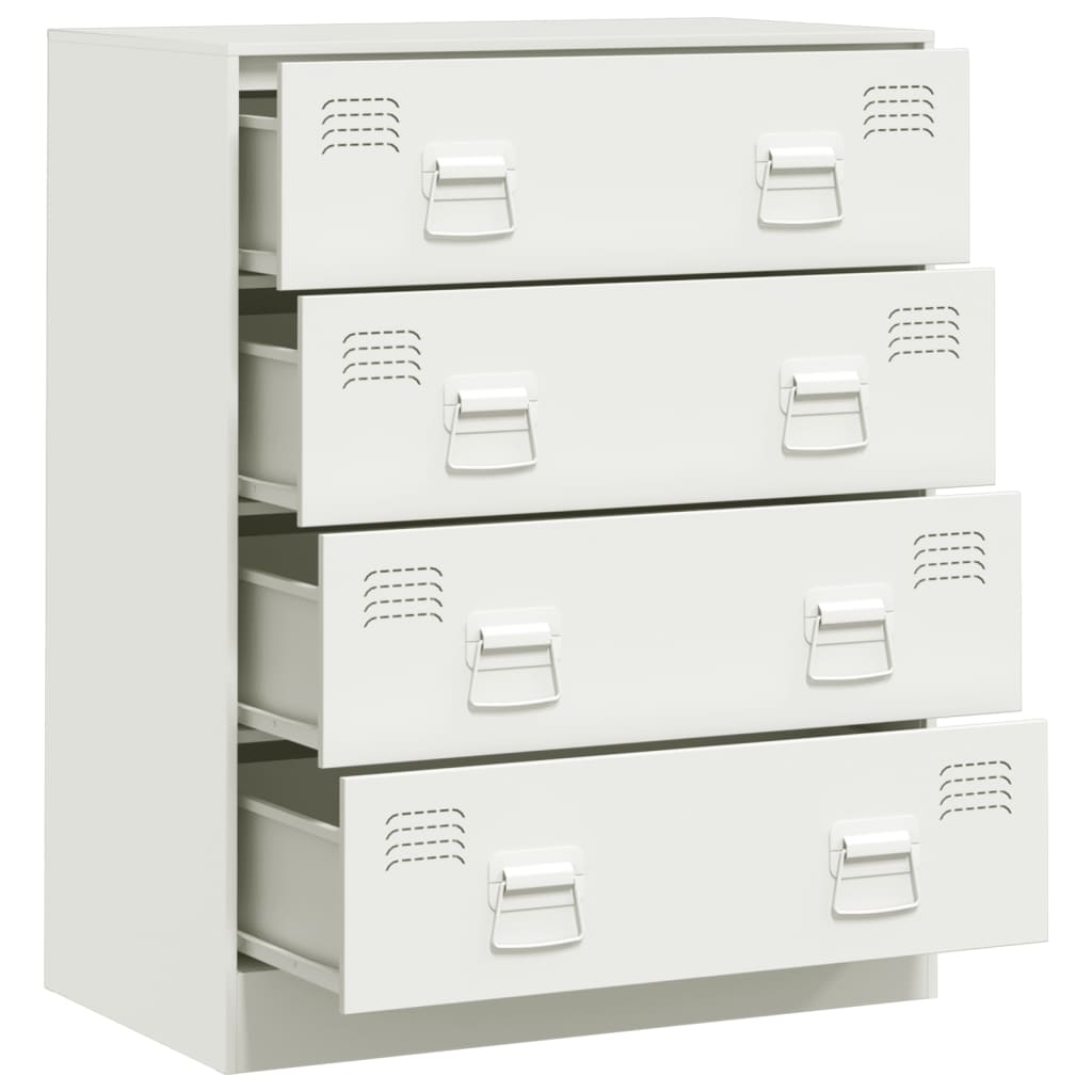 Aparador 67x39x83 cm aço branco - Image 6
