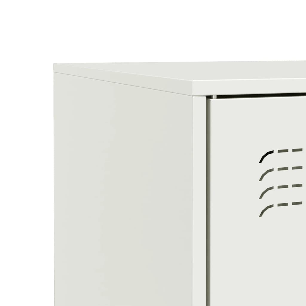 Aparador 67x39x83 cm aço branco - Image 9