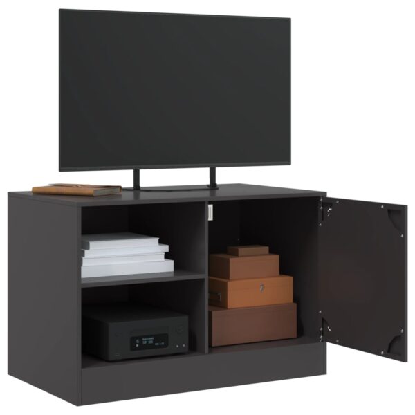 Móveis de TV 2 pcs 67x39x44 cm aço preto - Image 3