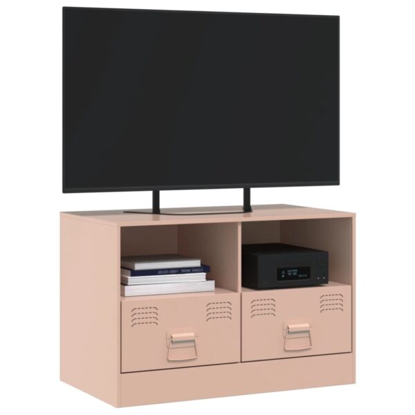Móvel de TV 67x39x44 cm aço rosa - Image 3