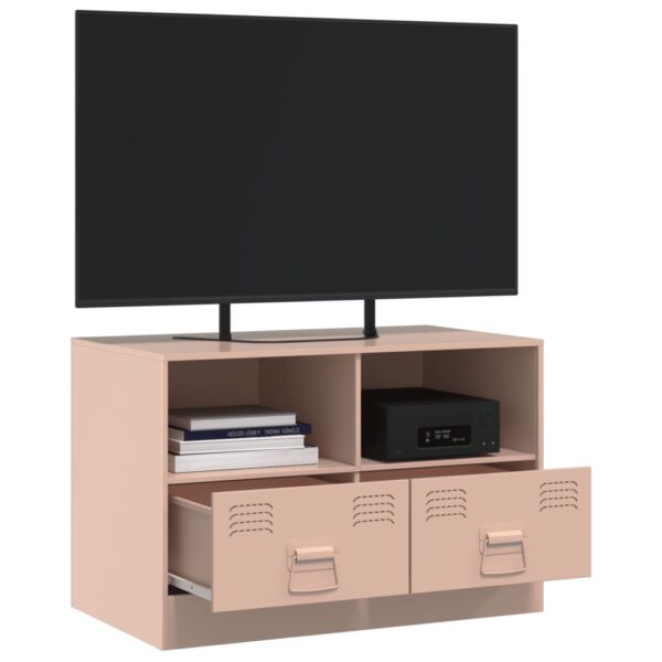 Móvel de TV 67x39x44 cm aço rosa - Image 4