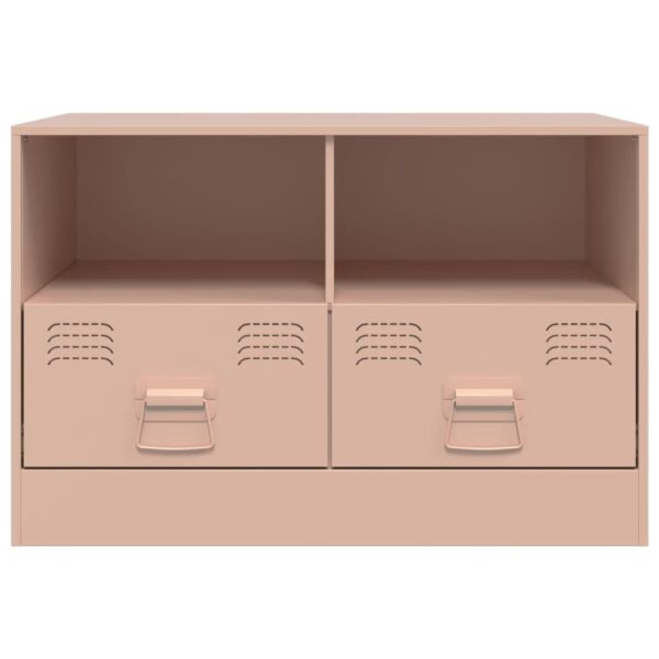Móvel de TV 67x39x44 cm aço rosa - Image 5