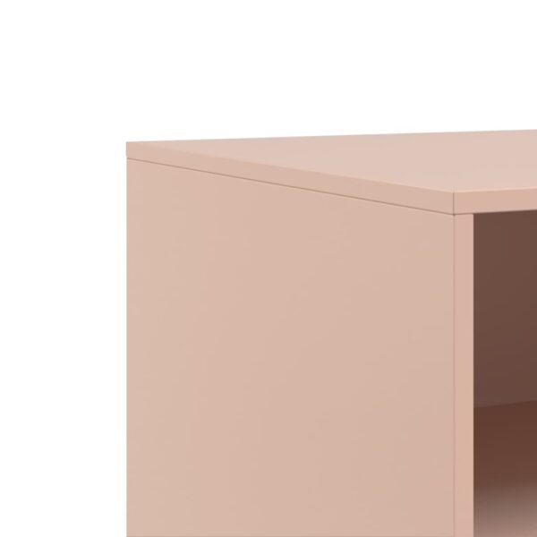 Móvel de TV 67x39x44 cm aço rosa - Image 9