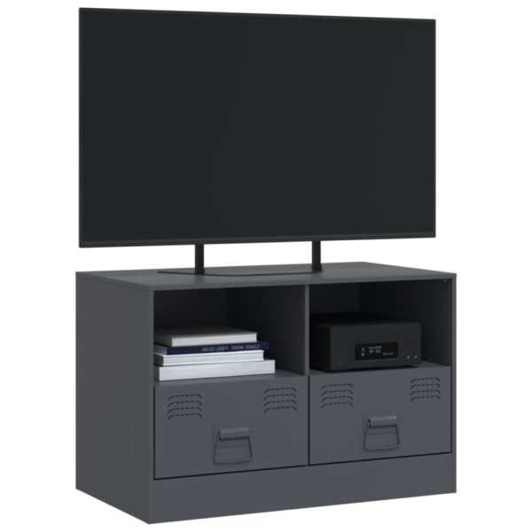 Móvel de TV 67x39x44 cm aço antracite - Image 3
