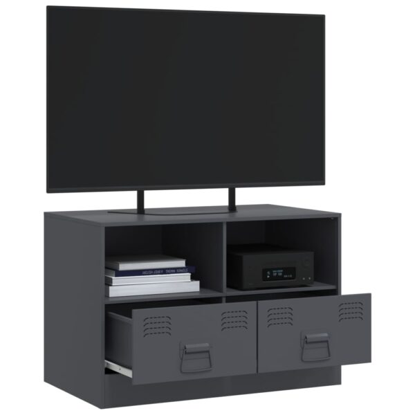 Móvel de TV 67x39x44 cm aço antracite - Image 4