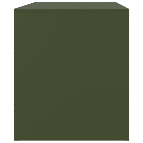 Móveis de TV 2 pcs 67x39x44 cm aço verde azeitona - Image 7