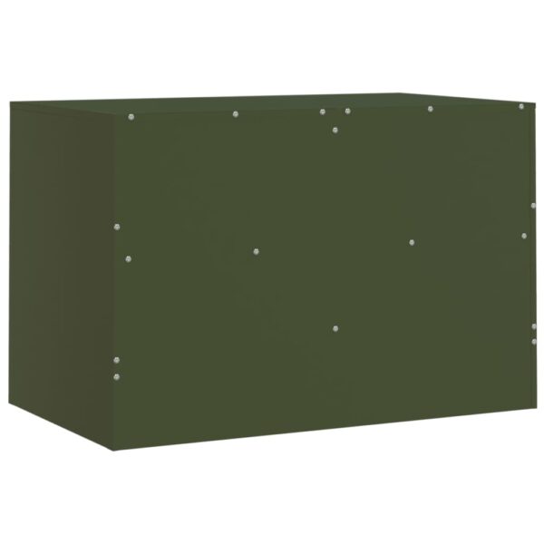 Móveis de TV 2 pcs 67x39x44 cm aço verde azeitona - Image 8