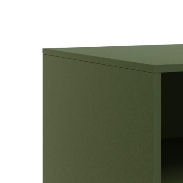 Móveis de TV 2 pcs 67x39x44 cm aço verde azeitona - Image 9