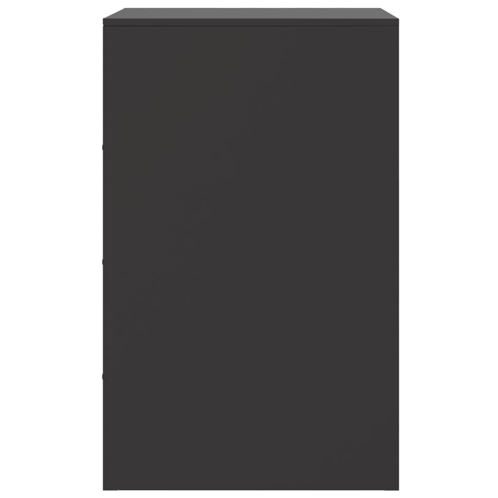 Mesas de cabeceira 2 pcs 34,5x39x62 cm aço preto - Image 7