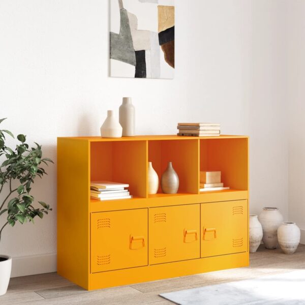 Aparador 99x39x73 cm aço amarelo mostarda - Image 2