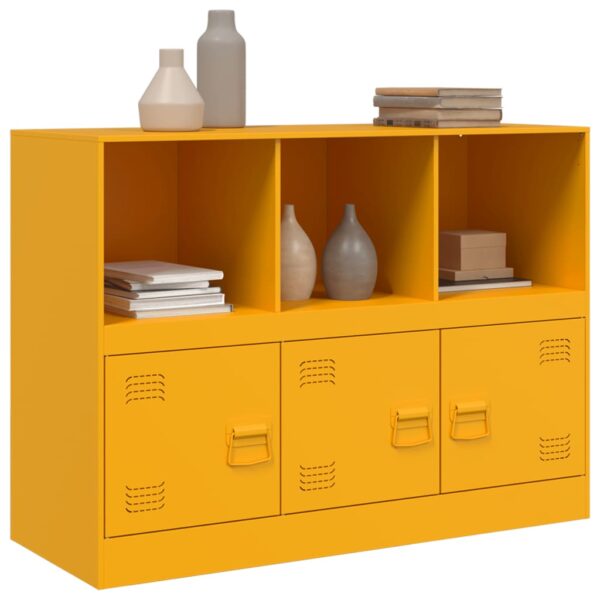 Aparador 99x39x73 cm aço amarelo mostarda - Image 3
