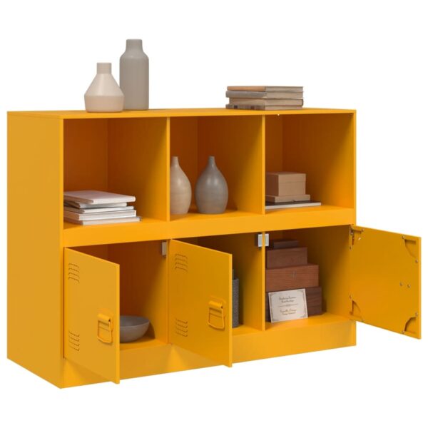 Aparador 99x39x73 cm aço amarelo mostarda - Image 4