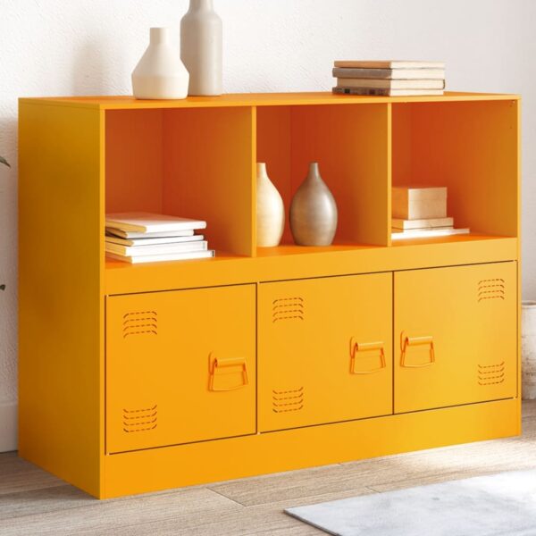 Aparador 99x39x73 cm aço amarelo mostarda