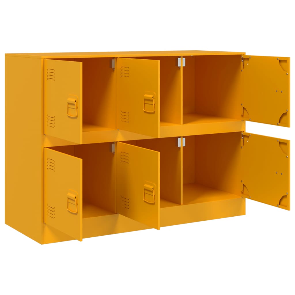 Aparador 99x39x73 cm aço amarelo mostarda - Image 6