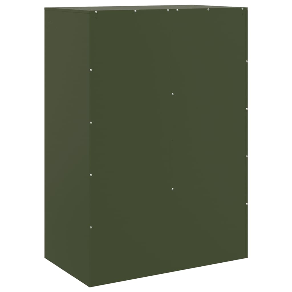 Aparador alto 67x39x95 cm aço verde azeitona - Image 8