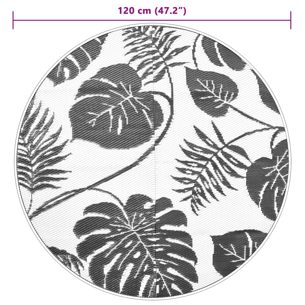 Tapete de exterior Ø120 cm PP verde - Image 5