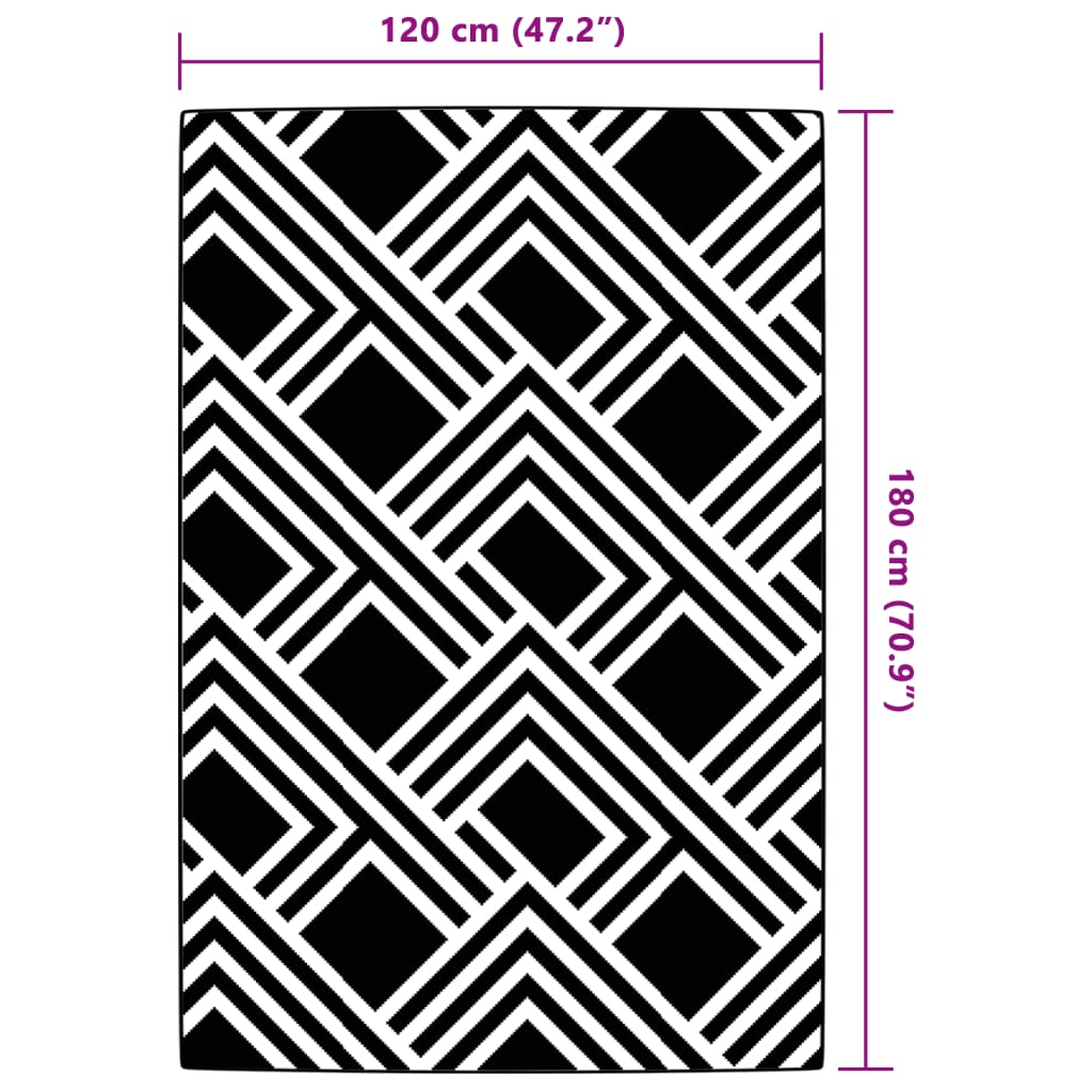 Tapete de exterior 120x180 cm PP cinzento - Image 5