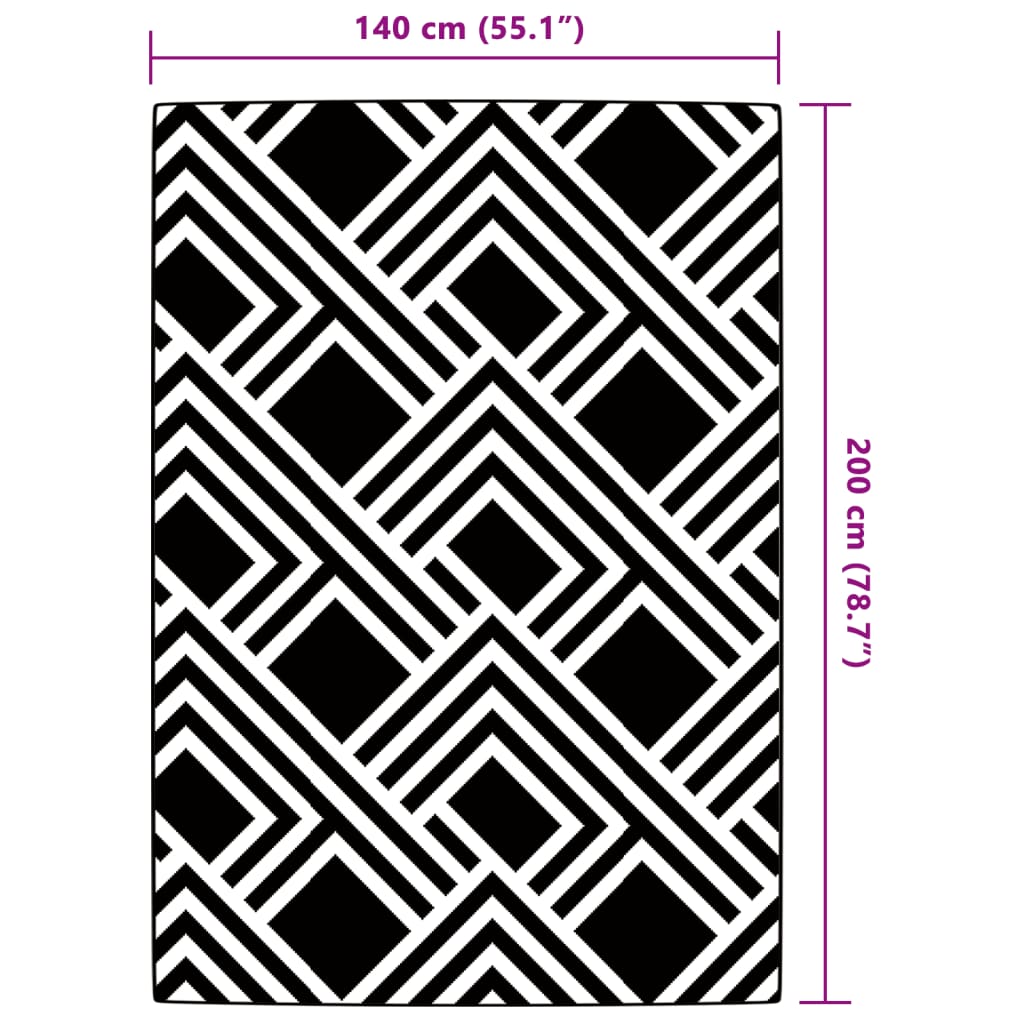 Tapete de exterior 140x200 cm PP cinzento - Image 5