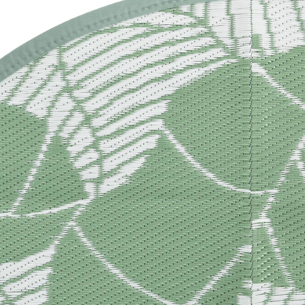 Tapete de exterior Ø120 cm PP verde - Image 4