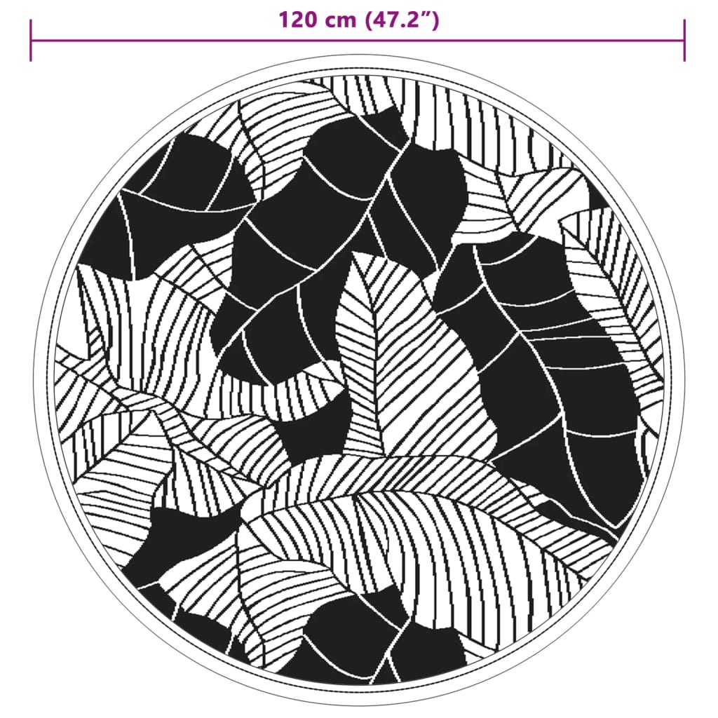 Tapete de exterior Ø120 cm PP verde - Image 5