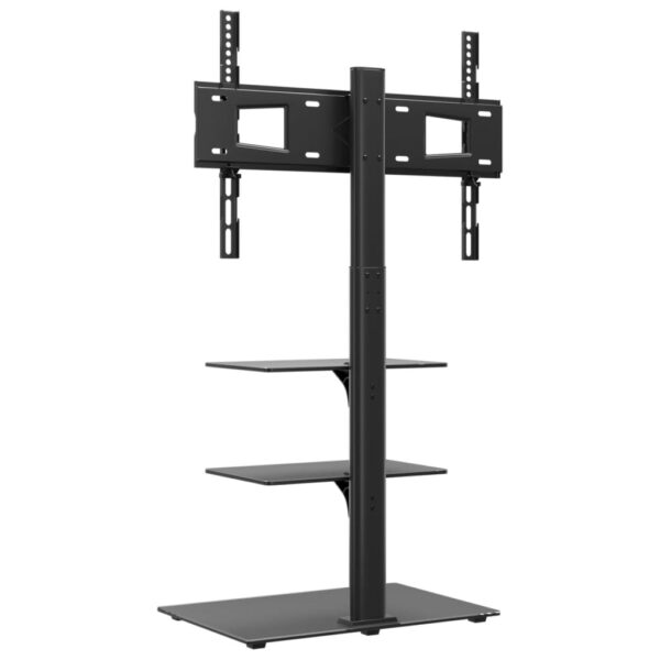 Suporte de canto para TV 32-65 polegadas c/ 3 prateleiras preto - Image 4
