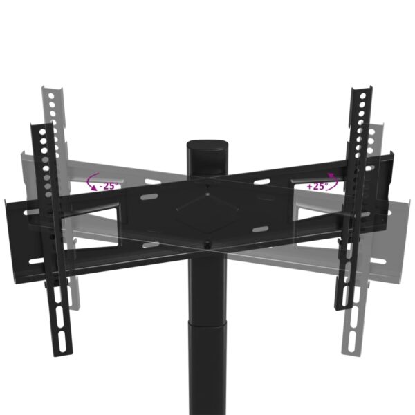 Suporte de canto para TV 32-65 polegadas c/ 3 prateleiras preto - Image 5