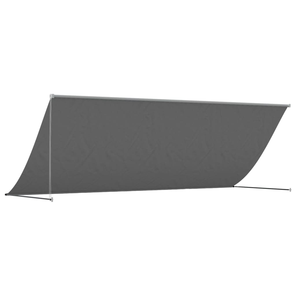 Toldo retrátil 400x150 cm tecido e aço antracite - Image 4