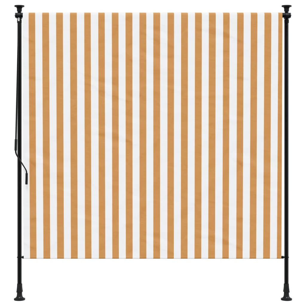 Estore de rolo exterior 150x270 cm tecido/aço laranja e branco - Image 2
