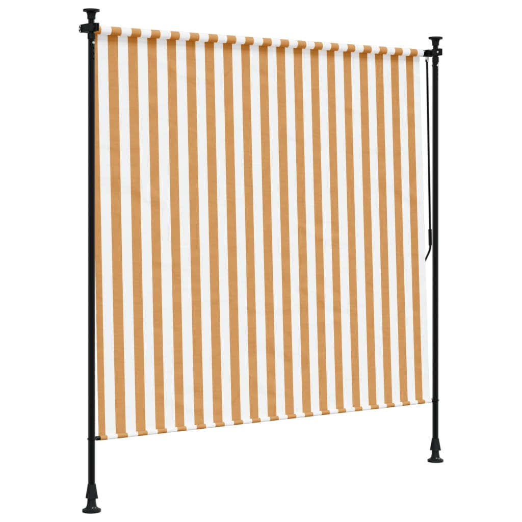 Estore de rolo exterior 150x270 cm tecido/aço laranja e branco - Image 3